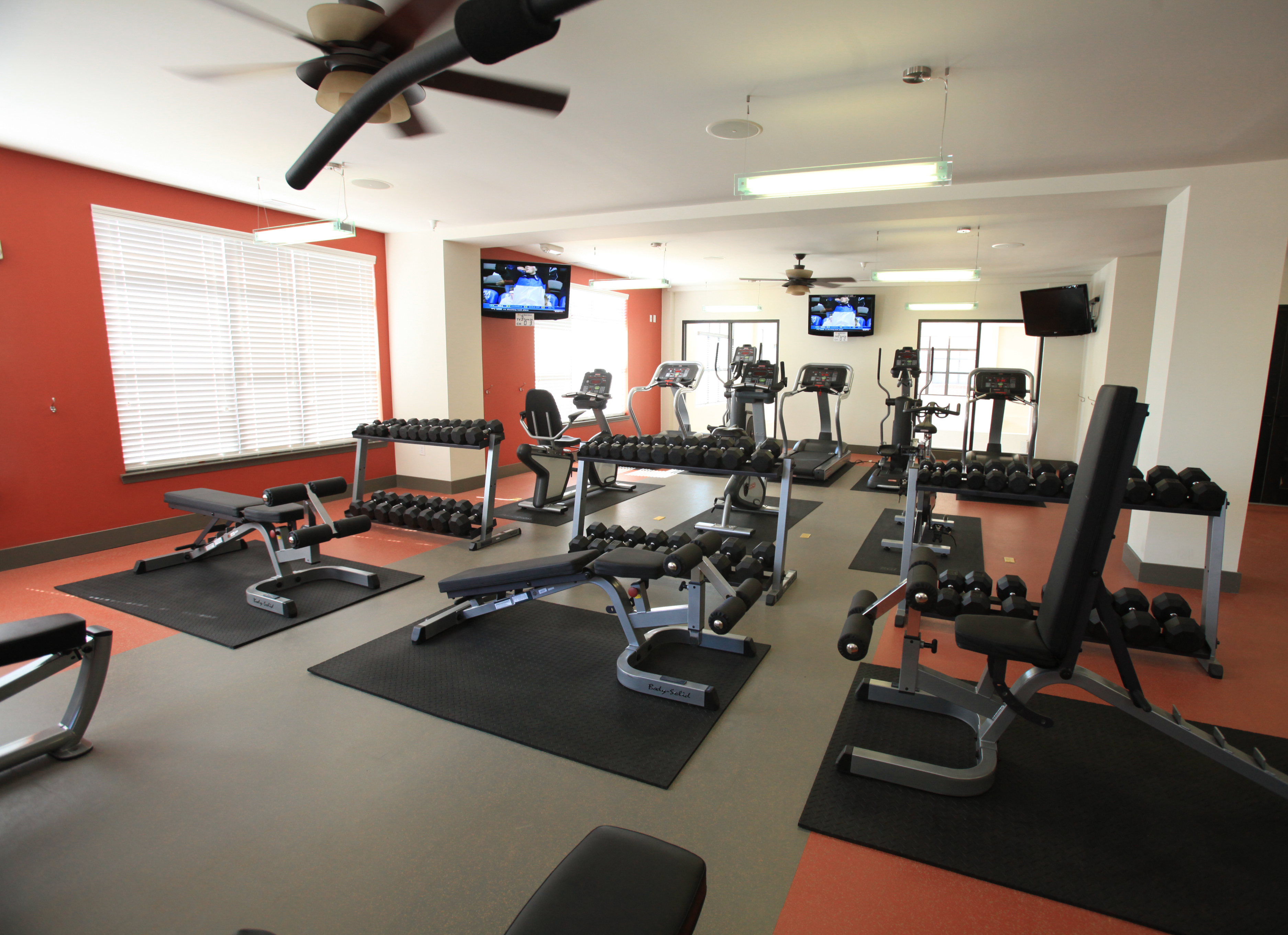 Work out in our modern fitness center